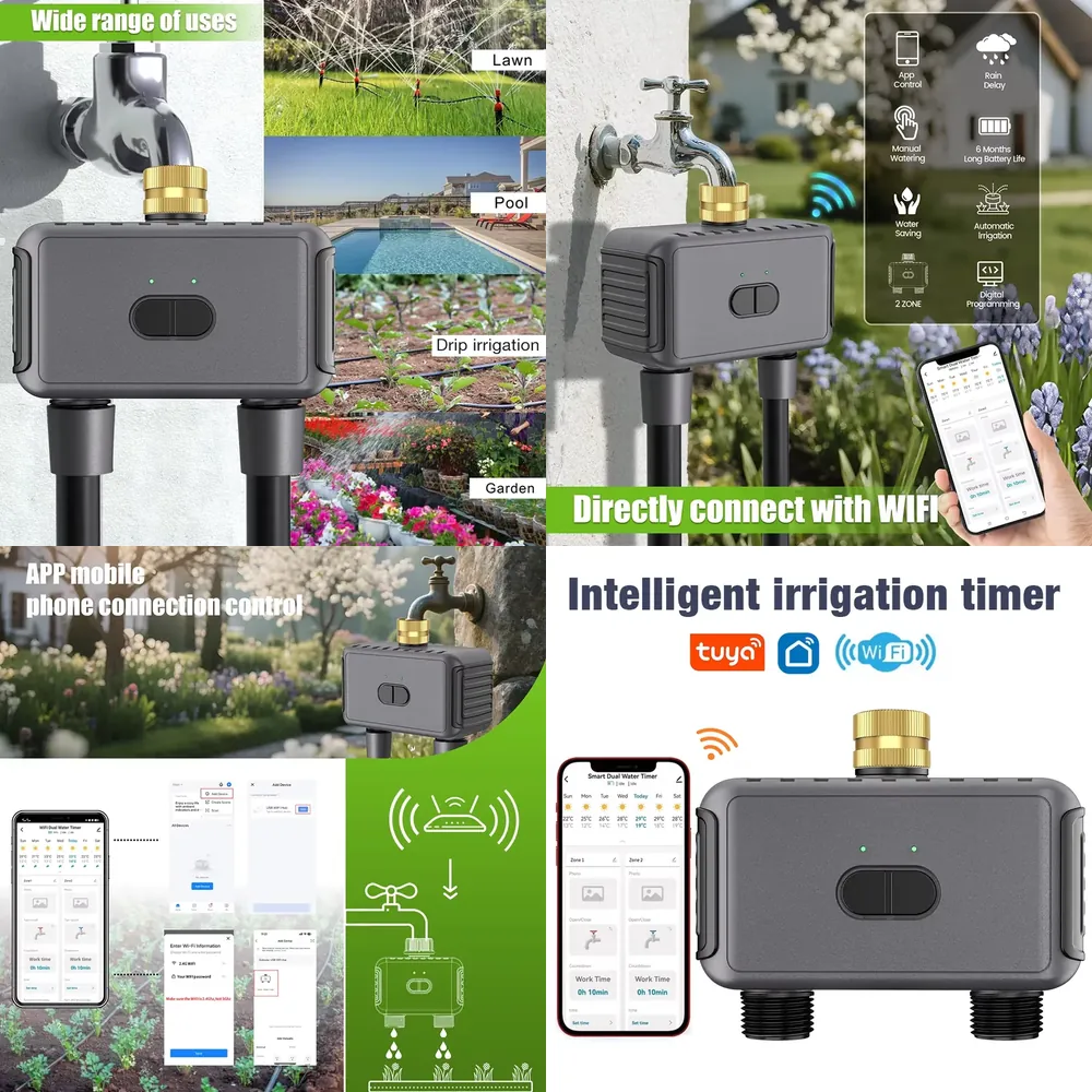 Smart Garden System - WAP01 WiFi APP Kontrollü Çift Hortumlu